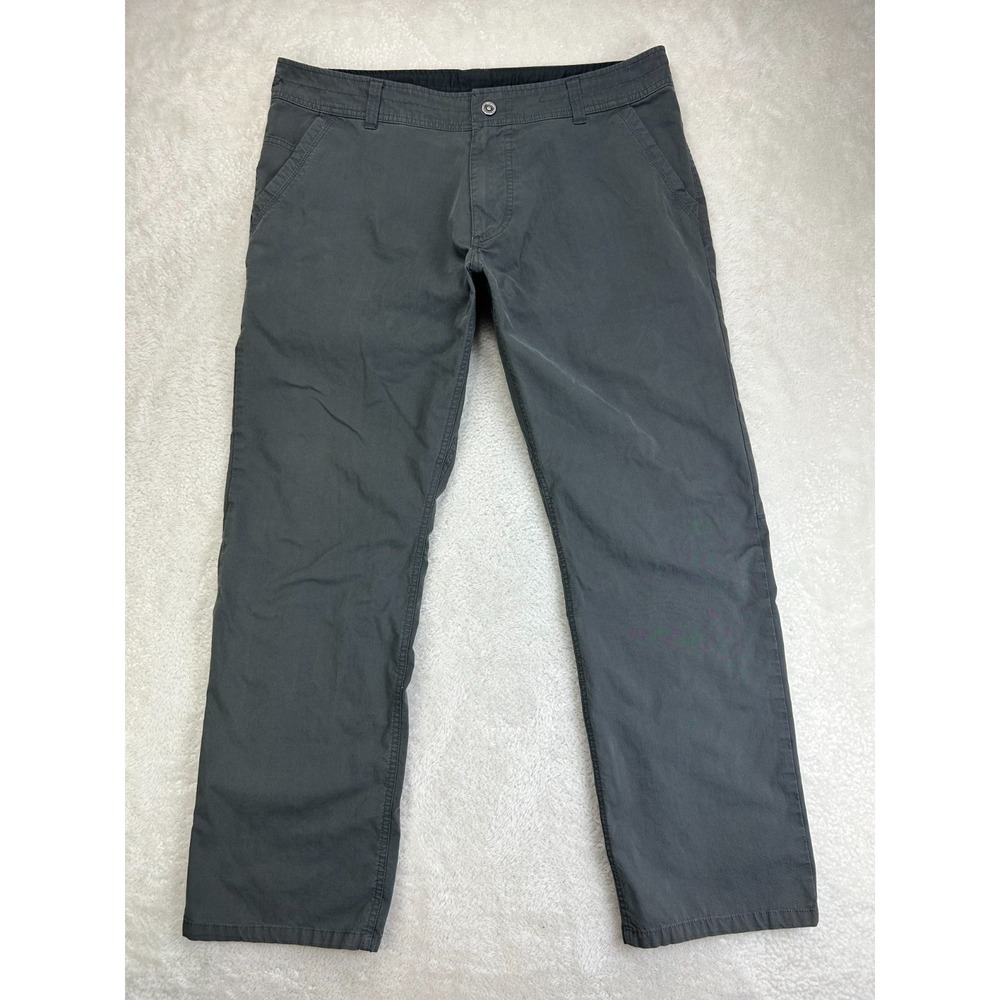 Kuhl Slax Chino Pants Mens 38x30 Carbon Gray Lightweight Hiking Outdoor Camping